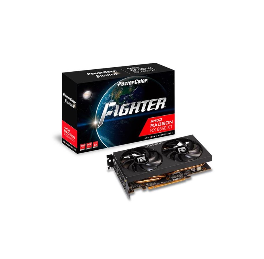 Näytönohjaimet - PowerColor Radeon RX 6650 XT Fighter - 8GB GDDR6 RAM - Näytönohjaimet - AXRX 6650XT 8GBD6-3DH
