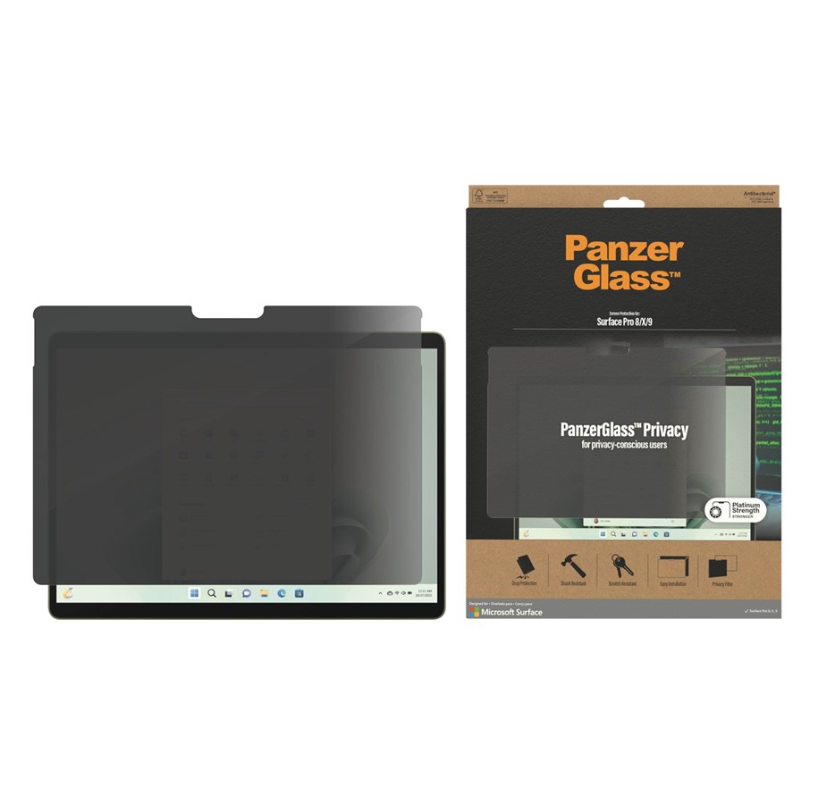 Tabletti - Muut lisävarusteet - PanzerGlass Privacy Screen Protector Microsoft Surface Pro 8 | Pro X | Pro 9 - PANZERP6262