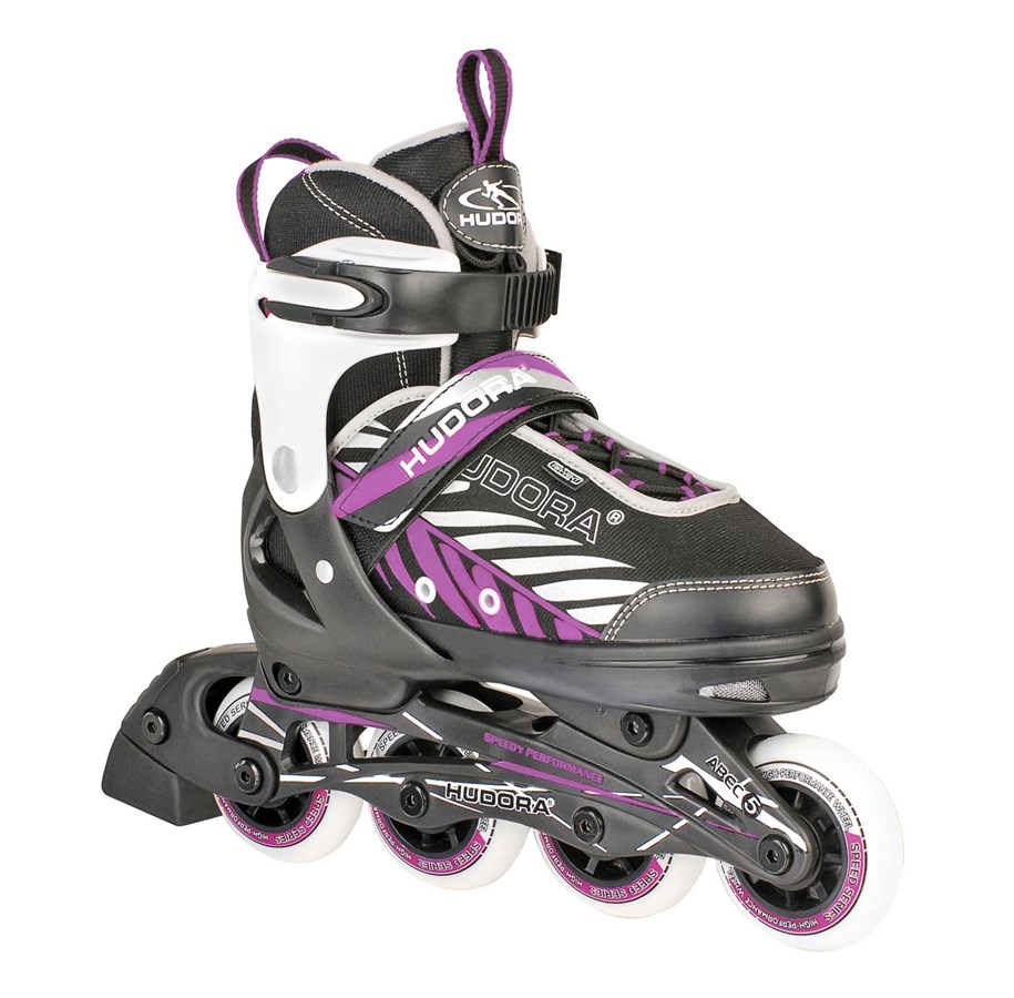 Luistelu - Hudora Inline Skates Mia Black/Purple size 37-40 - 28140