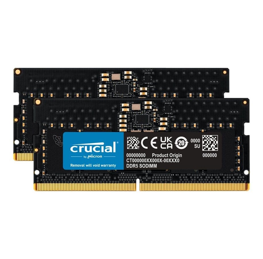 Crucial SODIMM DDR5-5600 - 16GB - CL46 - Dual Channel (2 pcs) - Musta