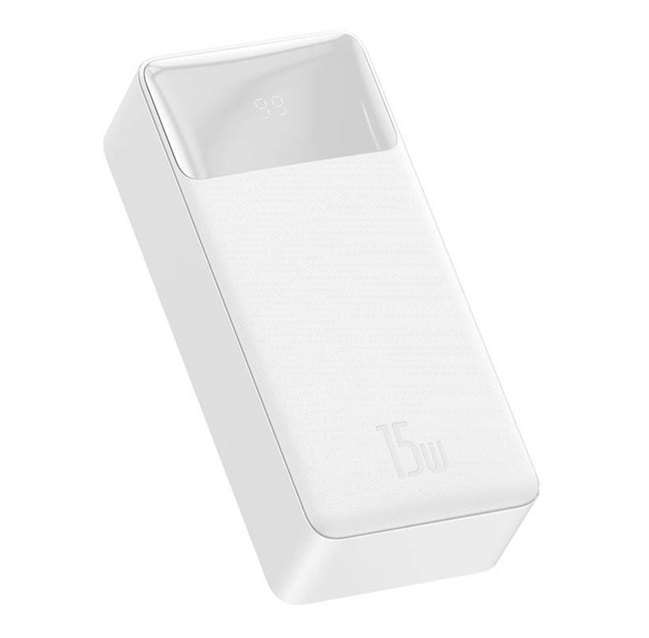 Powerbank - Baseus Bipow Powerbank - Valkoinen - 30000 mAh - PPBD050202