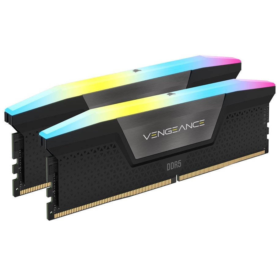RAM - Corsair Vengeance RGB DDR5-6800 - 96GB - CL40 - Dual Channel (2 pcs) - Intel XMP - Musta - CMH96GX5M2B6800C40