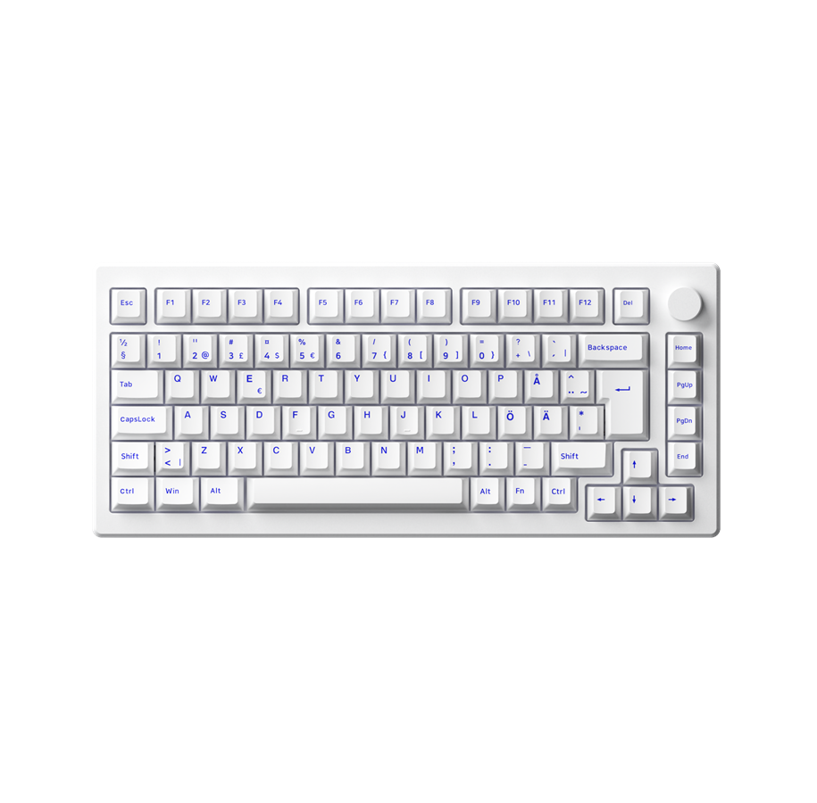 Näppäimistöt - Akkogear MOD007 PC V2 White/Blue - Akko CS Piano - Pelinäppäimistö - ilman numpadia - Pohjoismainen - Valkoinen - 6925758624404