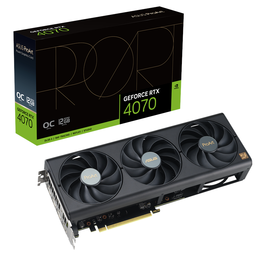 Näytönohjaimet - ASUS GeForce RTX 4070 ProArt OC - 12GB GDDR6X RAM - Näytönohjaimet - 90YV0J11-M0NA00