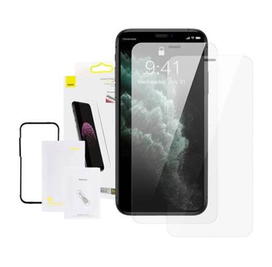 Puhelintarvikkeet - Näytönsuojat - Baseus 0.3mm Full-glass Tempered Glass Film(2pcs pack) for iPhone XR/11 6.1inch - SGBL060202