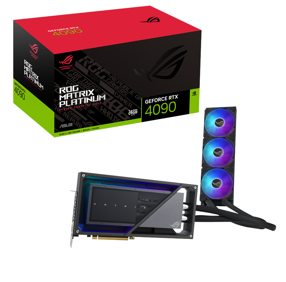 Näytönohjaimet - ASUS GeForce RTX 4090 ROG MATRIX Platinum - 24GB GDDR6 RAM - Näytönohjaimet - 90YV0ID7-M0NM00