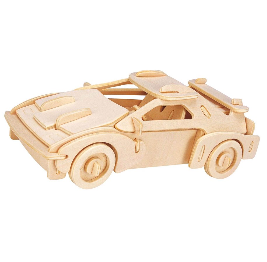 Rakennussarjat - Eureka Gepetto's Workshop Wooden Construction Kit 3D - Racecar - 52473157