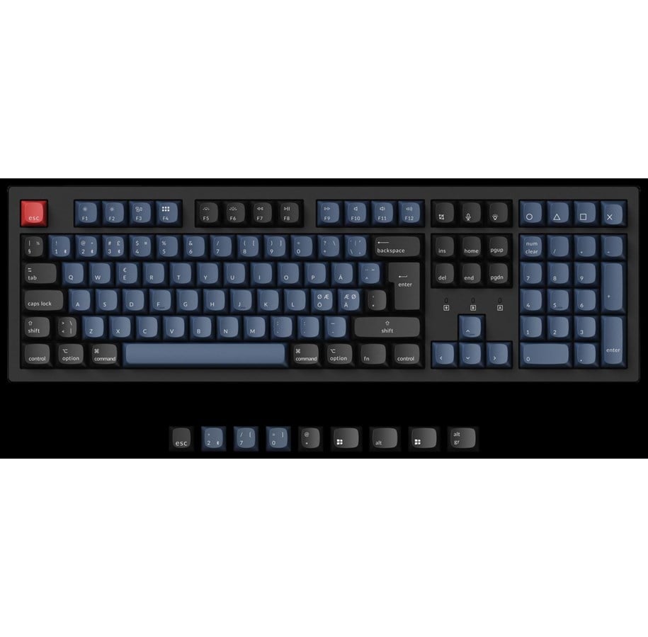 Näppäimistöt - Keychron K10 Pro QMK/VIA Wireless RGB Hot Swap K Pro Brown - Pelinäppäimistö - Pohjoismainen - Sininen - K10P-H3