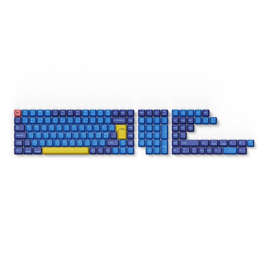 Näppäimistöt - Keychron PBT Full Keycap Set 141 keys - Beach - Nordic - Näppäimistöhatut - Pohjoismainen - T3-ND