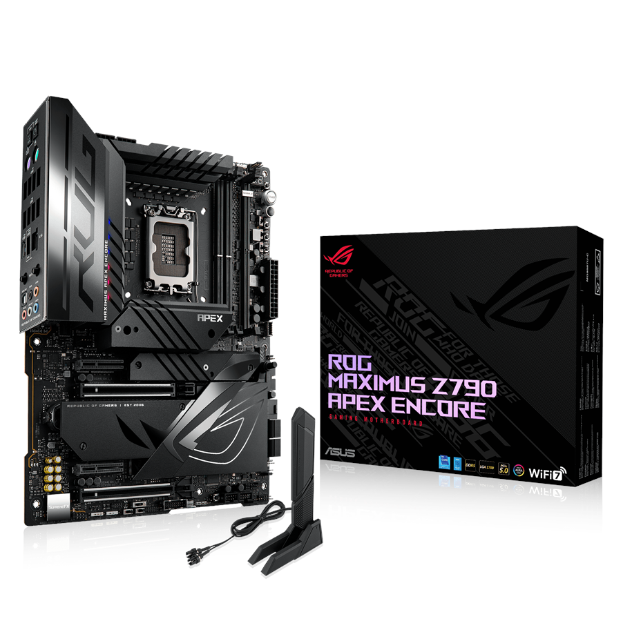 Emolevy - ASUS ROG MAXIMUS Z790 APEX ENCORE Emolevy - Intel Z790 - Intel LGA1700 - DDR5 RAM - ATX - 90MB1FX0-M0EAY0
