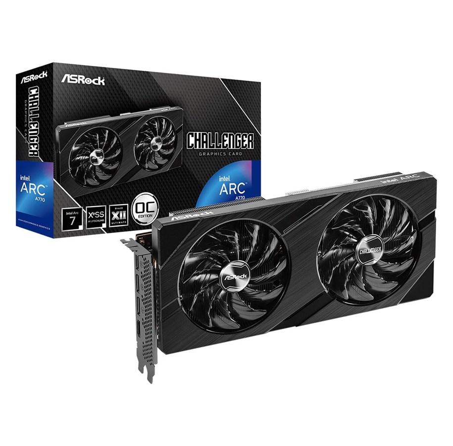 Näytönohjaimet - ASRock Arc A770 Challenger OC - 16GB GDDR6 RAM - Näytönohjaimet - 90-GA4VZZ-00UANF