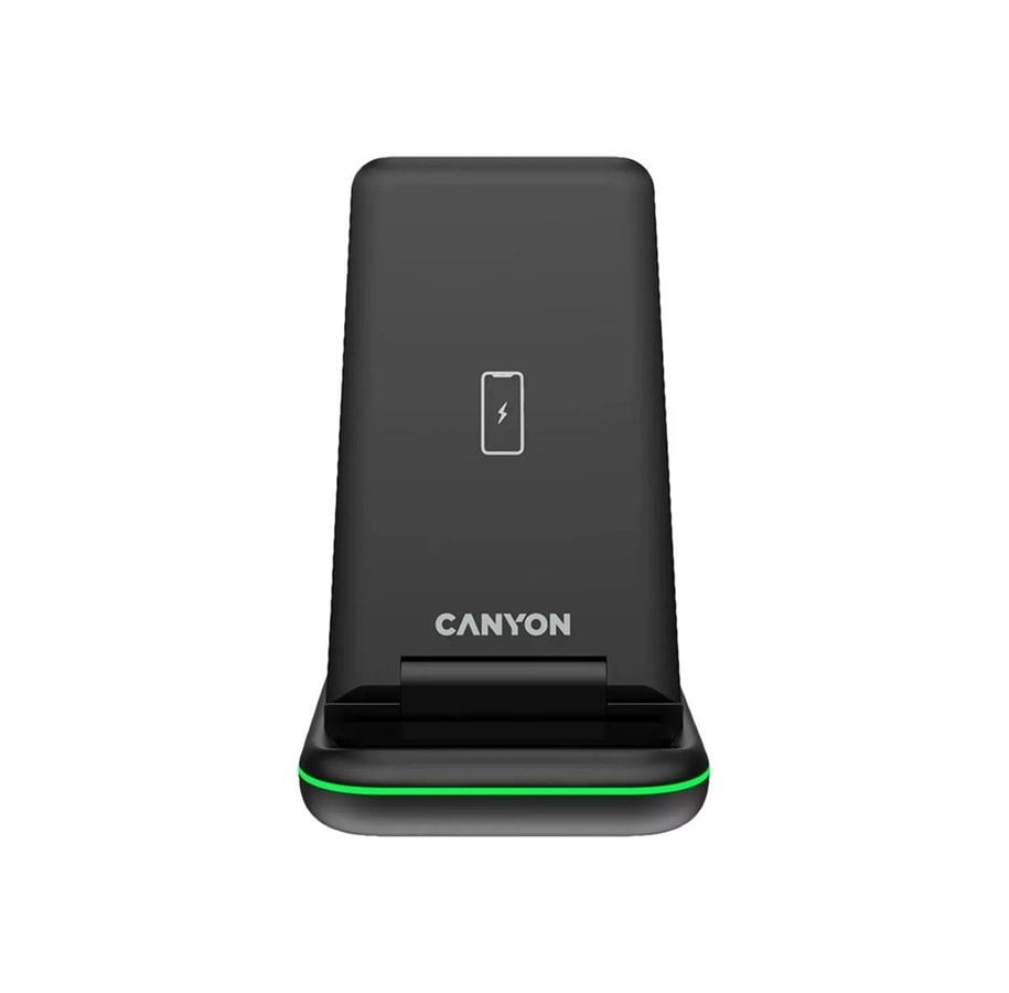 Puhelin - Adapterit & Laturit - Canyon charging stand - 3-in-1 - + AC power adapter - 15 Watt - CNS-WCS304B