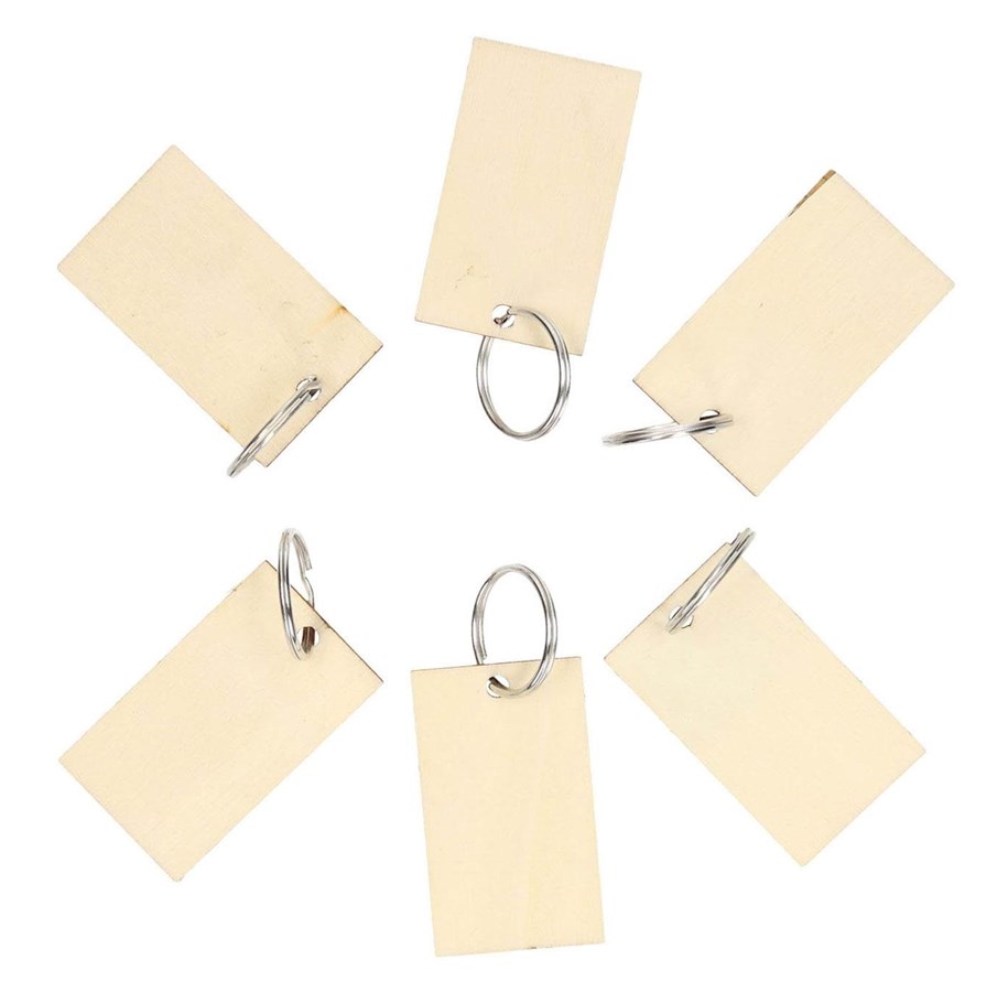 Puulelut - Lobbes Wooden Keychains 6 pcs. - 927019