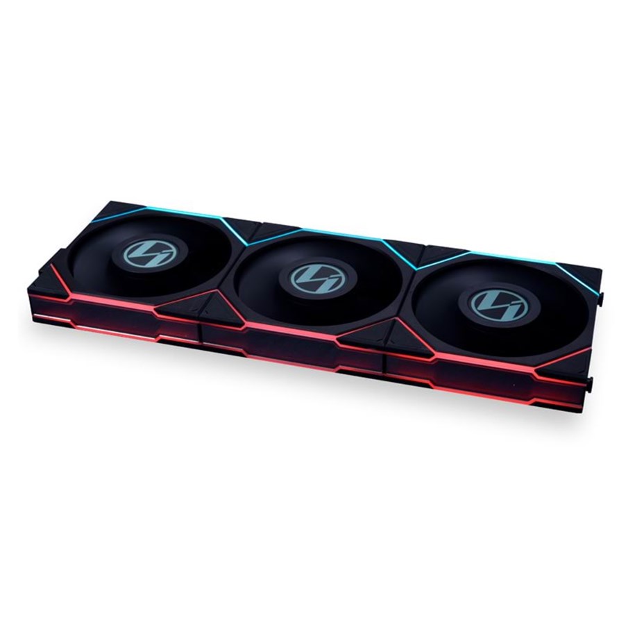 Kotelotuuletin - Lian Li UNI FAN TL LCD 120 Reverse Blade (3-pack) - Kotelotuuletin - 120mm - Musta RGB LED valolla - 31 dBA - 12RTLLCD3B
