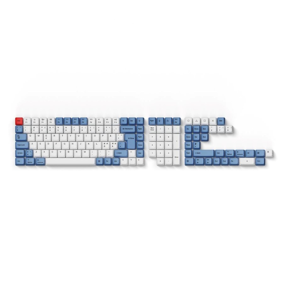 Näppäimistöt - Keychron PBT Full Keycap Set 141 keys - Modern Blue - Nordic - Näppäimistöhatut - Pohjoismainen - T36-ND