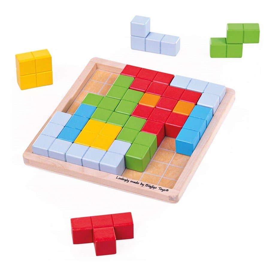 Vauva- ja taaperolelut - Bigjigs Wooden Block Puzzle Patterns - 33019