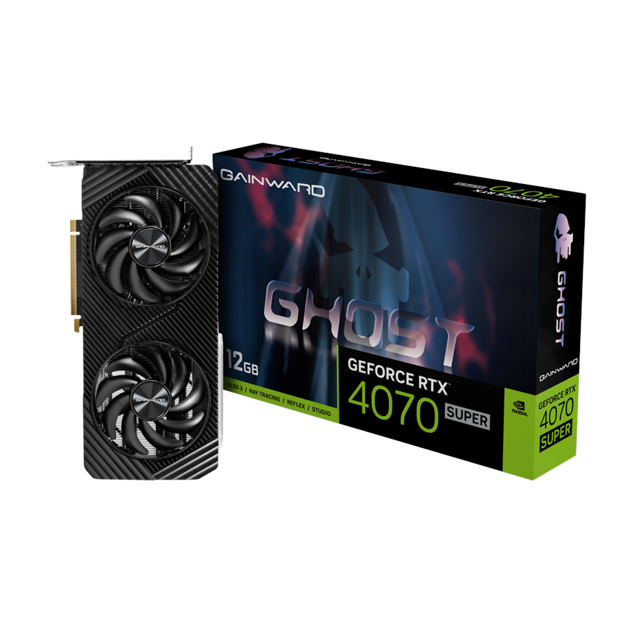 Näytönohjaimet - Gainward GeForce RTX 4070 SUPER Ghost - 12GB GDDR6X RAM - Näytönohjaimet - 471056224-4342