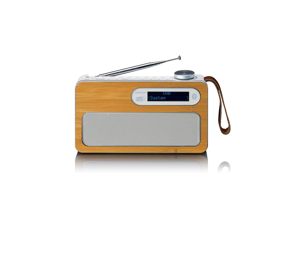 DAB, Verkko- & Kelloradiot - Lenco PDR-040EF - Portable DAB+ radio with Bluetooth® - Bamboo - DAB+/FM - Stereo - hopea - PDR-040EF