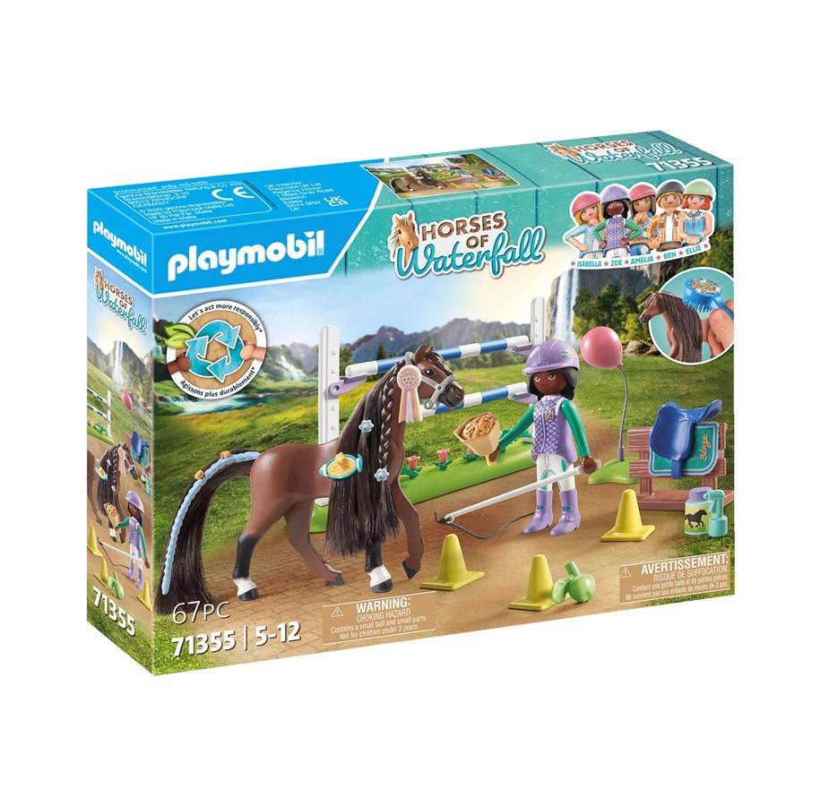 Playmobil - Playmobil Horses of Waterfall - Jumping Arena with Zoe and Blaze - 71355