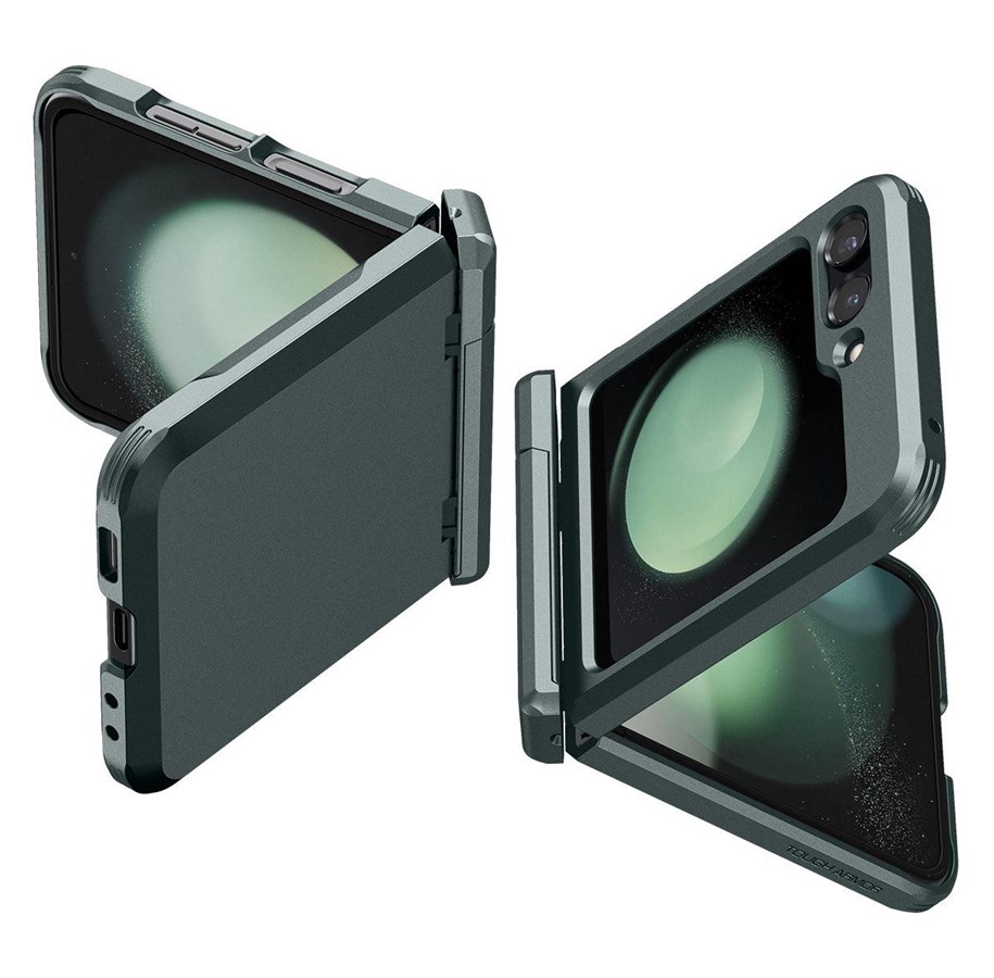 Puhelin - Kannet ja kotelot - Spigen Tough Armor - abyss green - Samsung Galaxy Z Flip5 - ACS06228