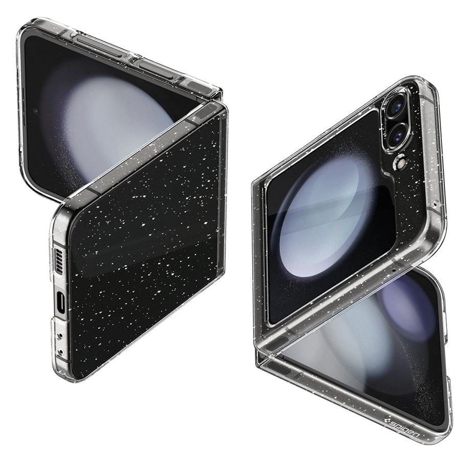 Puhelin - Kannet ja kotelot - Spigen Air Skin Glitter - crystal quartz - Samsung Galaxy Z Flip5 - ACS06234