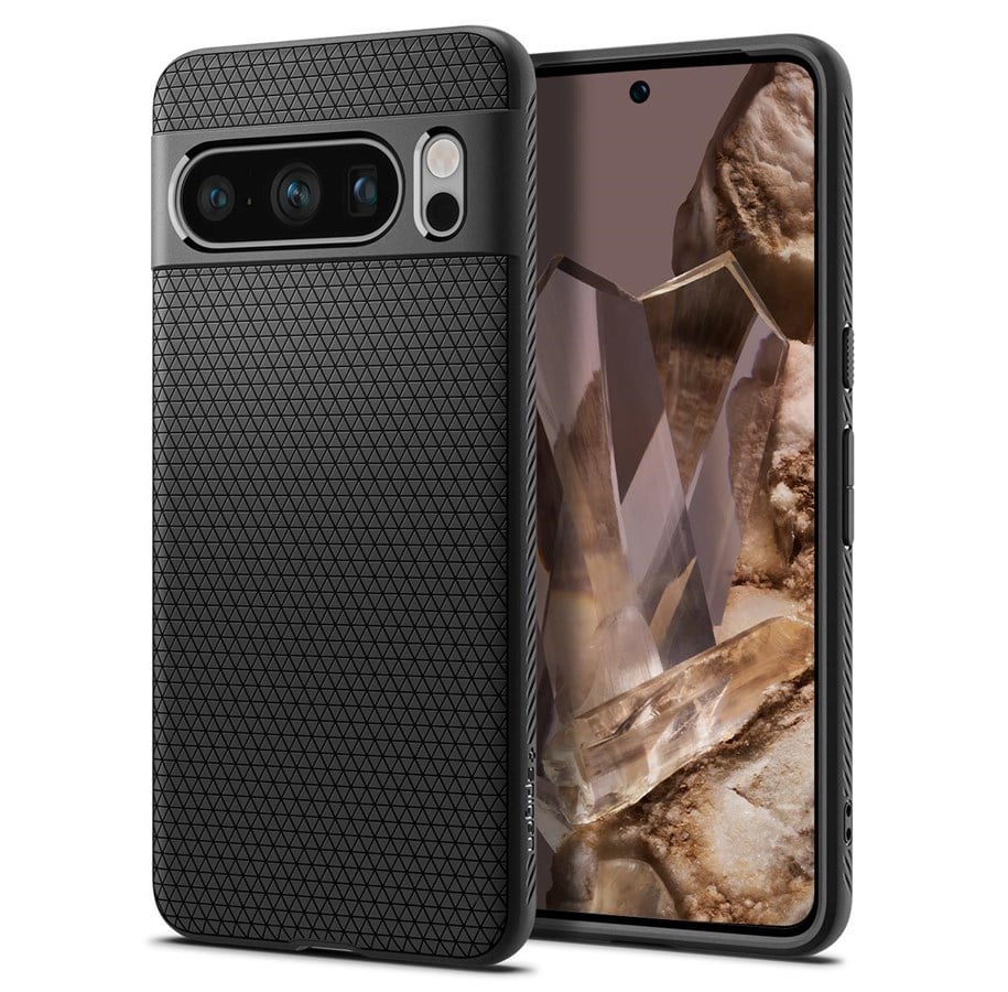 Puhelin - Kannet ja kotelot - Spigen Liquid Air - matte black - Google Pixel 8 Pro - ACS06311