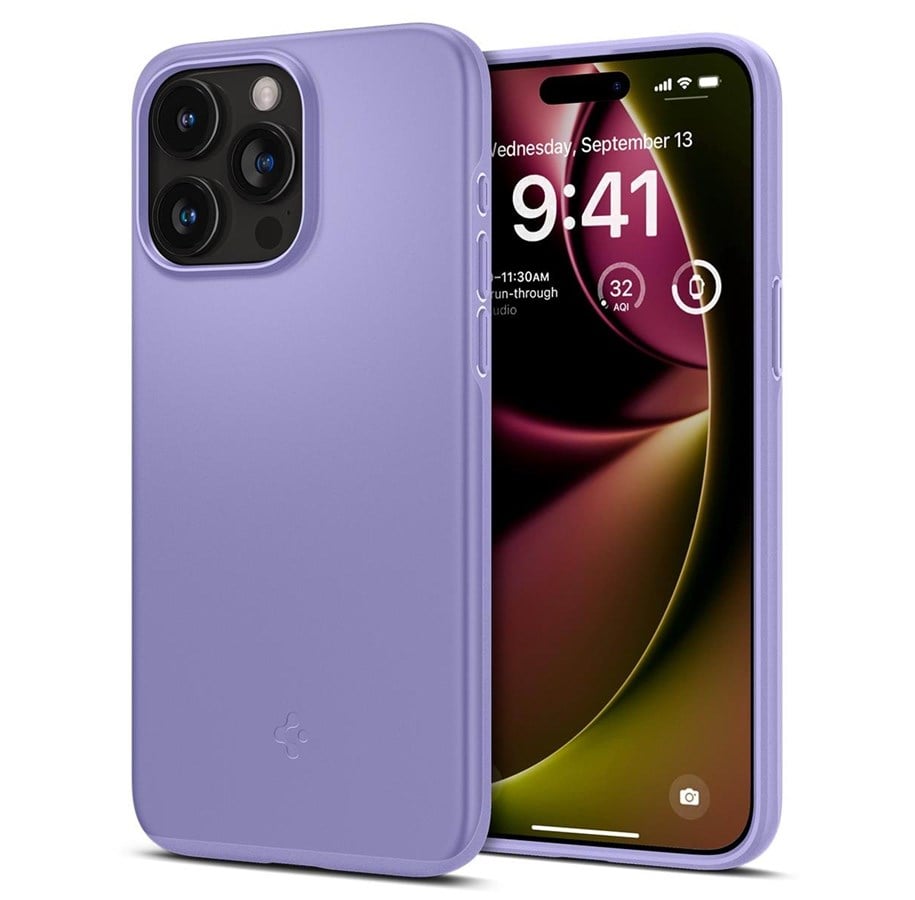 Puhelin - Kannet ja kotelot - Spigen Thin Fit - iris purple - iPhone 15 Pro - ACS06692