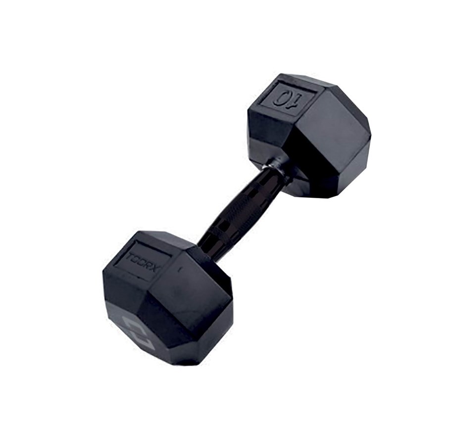 Urheilu & Fitness - Toorx Hexagon Rubber Dumbbell 4 Kg. - AMEG-4IONE SIZE