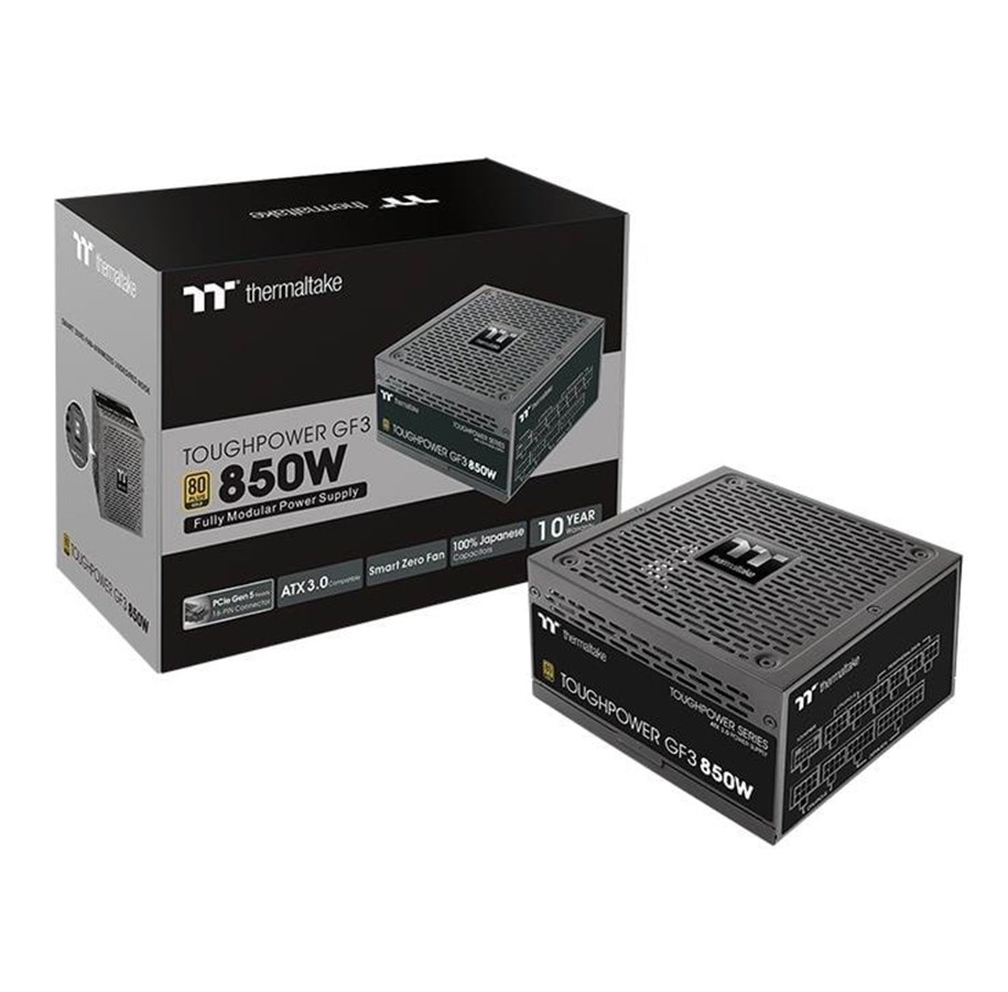 Virtalähde - Thermaltake Toughpower GF3 - TT Premium Edition Virtalähde - 850 Watt - 135 mm - ATX 3.0 - 80 Plus Kulta sertifioitu - PS-TPD-0850FNFAGE-4