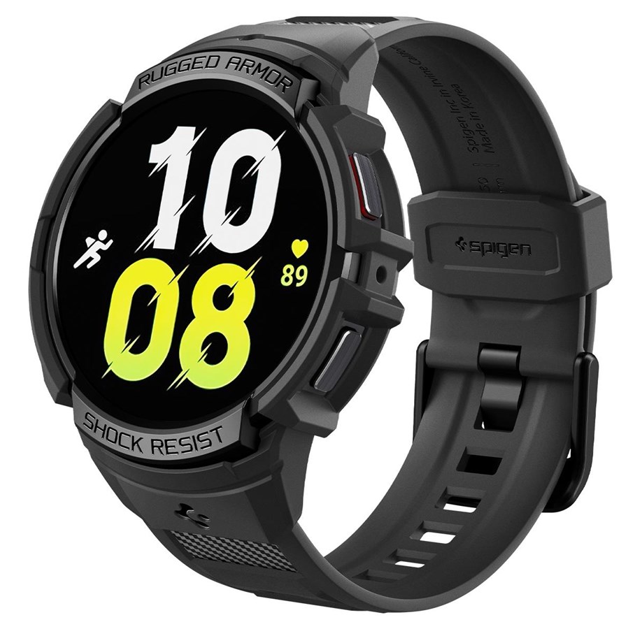 Smartwatch - Lisävarusteet - Spigen Rugged Armor Pro - black - Samsung Galaxy Watch6 40mm - ACS06501