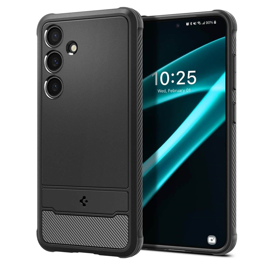 Puhelin - Kannet ja kotelot - Spigen Rugged Armor - matte black - Samsung Galaxy S24+ - ACS07326