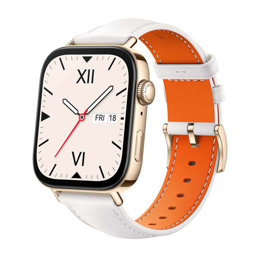 Älykellot, Urheilukellot & Aktiivisuusrannekkeet - Huawei Watch FIT 3 - Pearl White Leather - 55020CEH