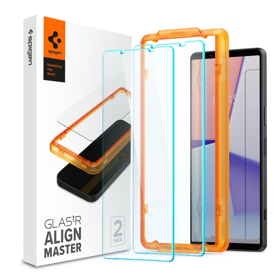 Puhelintarvikkeet - Näytönsuojat - Spigen Glass tR Align Master 2 Pack - Sony Xperia 1 V - AGL06430