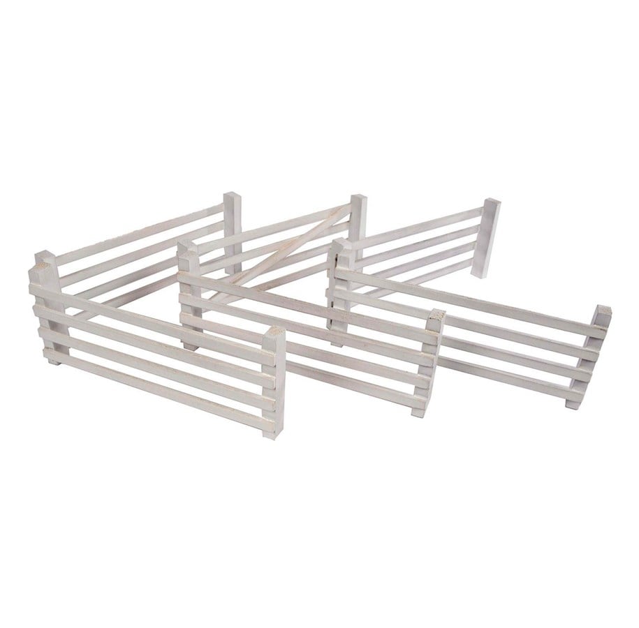 Lelut - Kids Globe 6 Wooden Fences 1:24 White - 610229