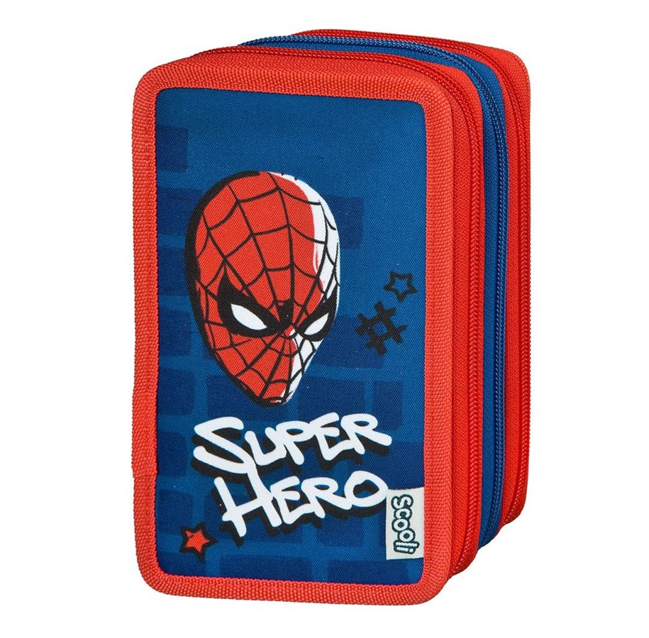 Lisätarvikkeet kouluun - Marvel Spider-Man Tripple Pencil Case - SPAN0421