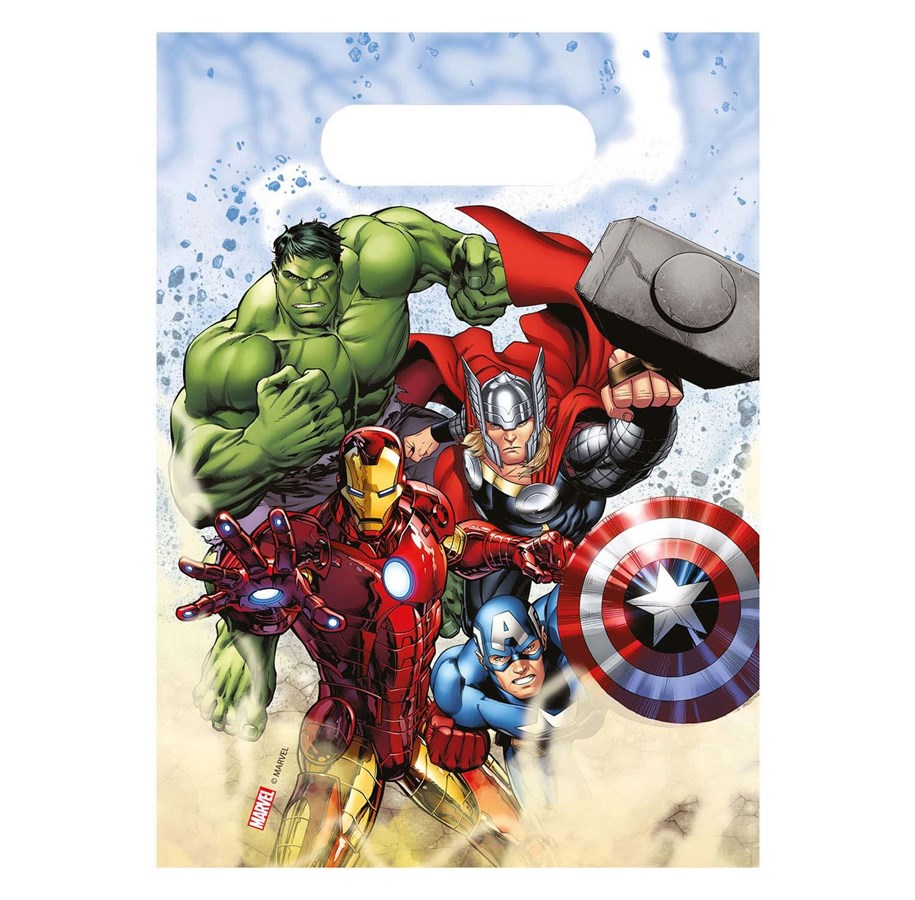 Lelut - Globos Paper Party Bags FSC Avengers Infinity Stones 6 pcs. - 94178
