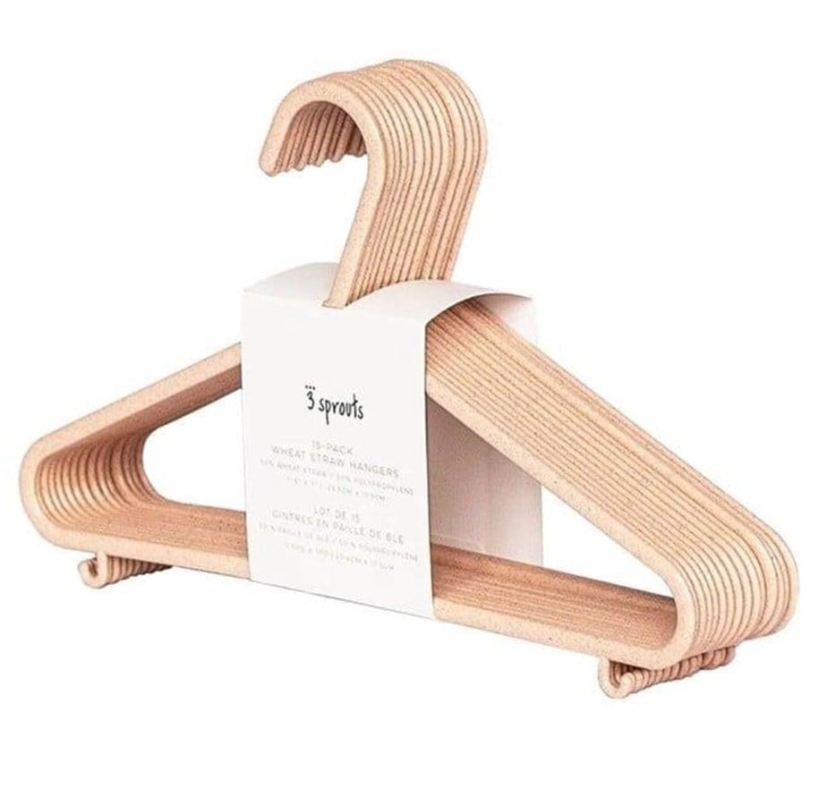 Lastenhuone - 3 Sprouts - Hanger In Wheat Straw 15 pcs Rosa - IHWPNK-15