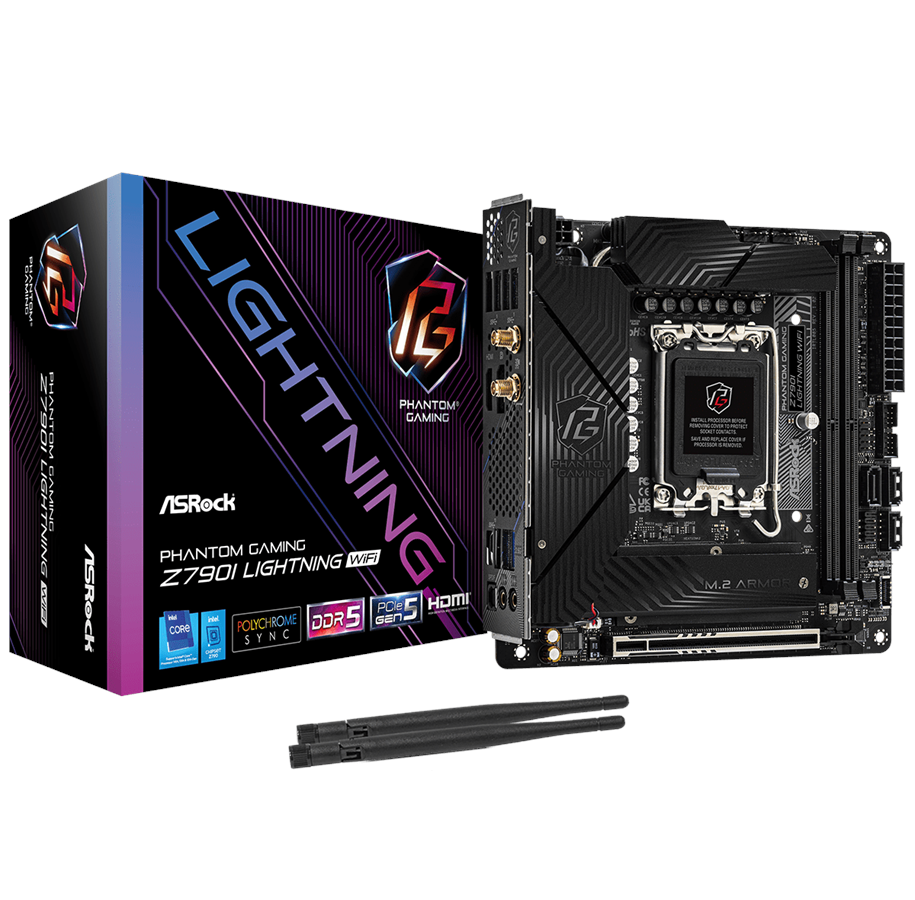 Emolevy - ASRock Z790I PG LIGHTNING WIFI Emolevy - Intel Z790 - Intel LGA1700 - DDR5 RAM - Mini-ITX - 90-MXBNM0-A0UAYZ