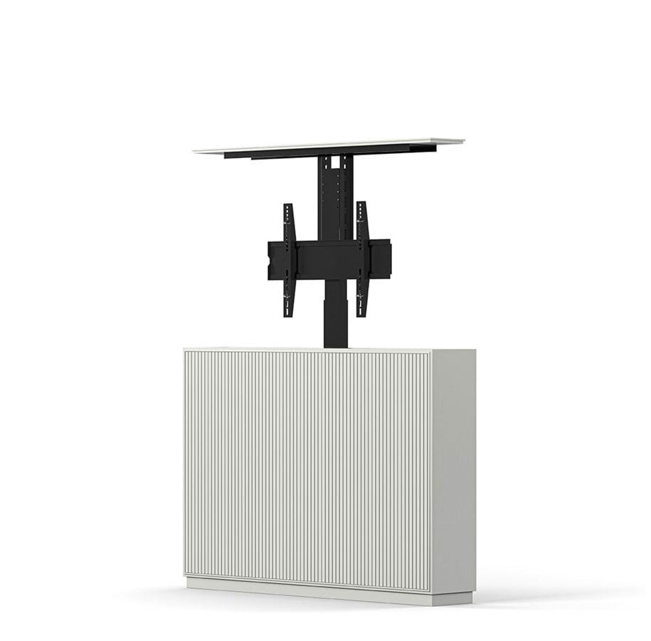 Seinäkiinnitys, AV-kiinnikkeet & AV-kalusteet - Multibrackets M AV Cabinet TV-Lift 55” Slimline White - Max 50 kg - recommended for 55" - 7350105218026