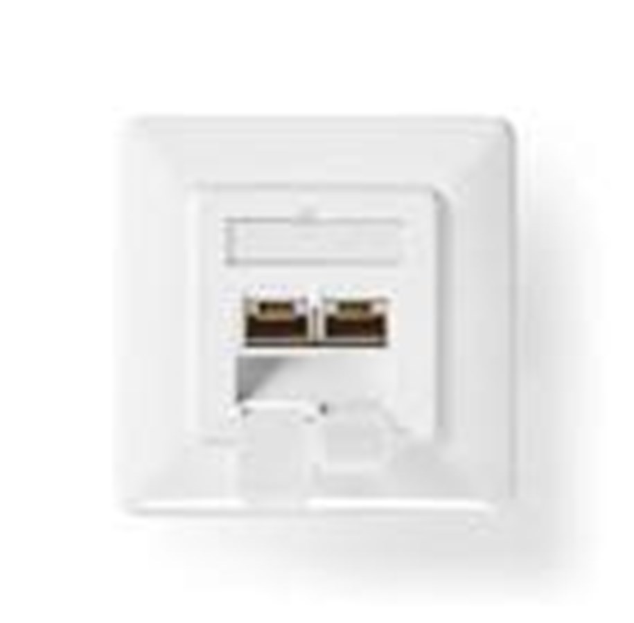 Verkkolaitteet & langattoman verkon laajentimet - Nedis Network Wall Box | In-Wall | 2 port(s) | CAT7 - CCGB89260IV