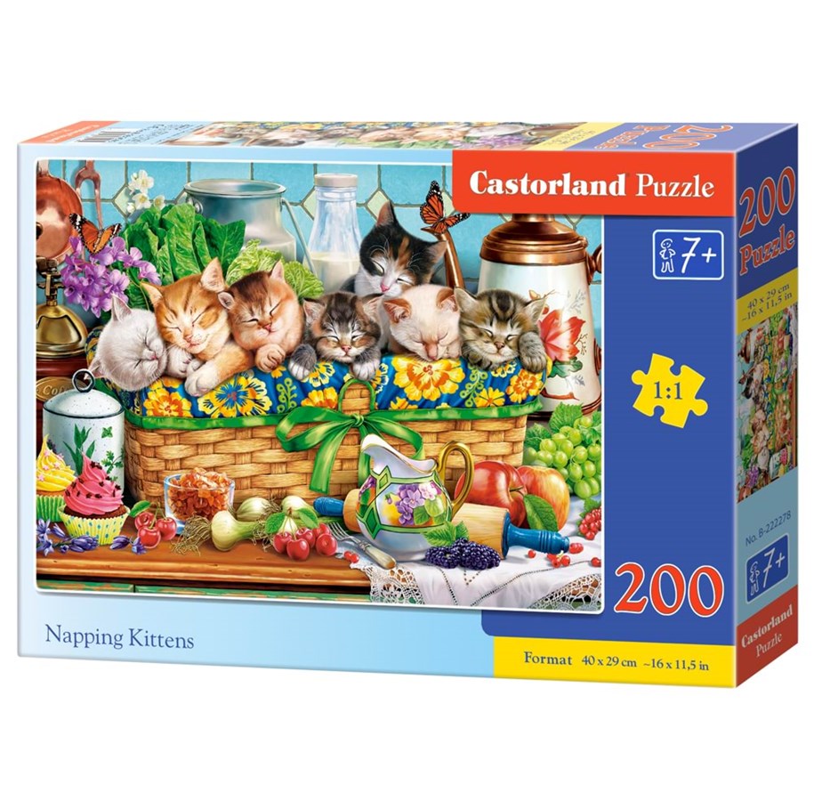 Palapelit - Castorland Sleeping kittens - B-222278