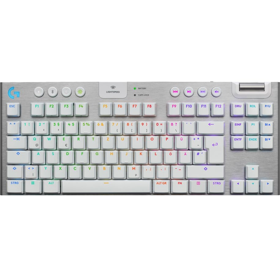 Näppäimistöt - Logitech G915 X LIGHTSPEED TKL - Tactile - 80 % (TKL) - Pelinäppäimistö - Saksa - Valkoinen - 920-012733