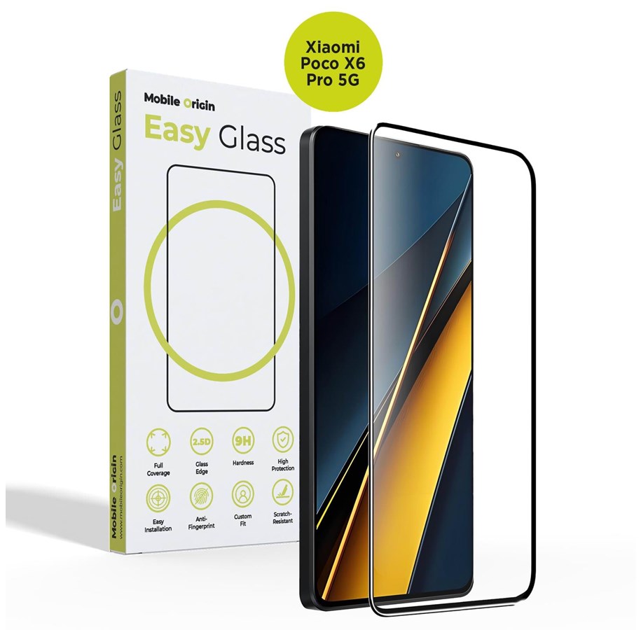 Puhelintarvikkeet - Näytönsuojat - Mobile Origin EasyGlass Xiaomi Poco X6 Pro 5G - FRL-EG-XPX6Pro