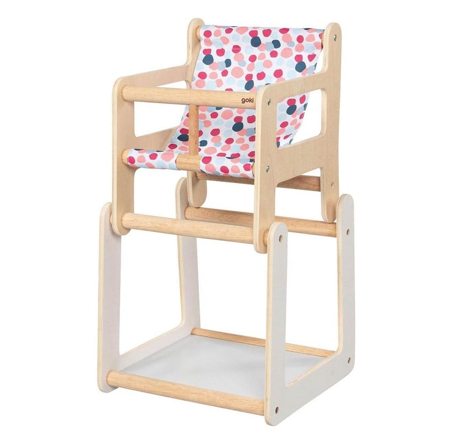 Nuket & tarvikkeet - Goki Wooden Doll Chair with Table 2in1 - 51483