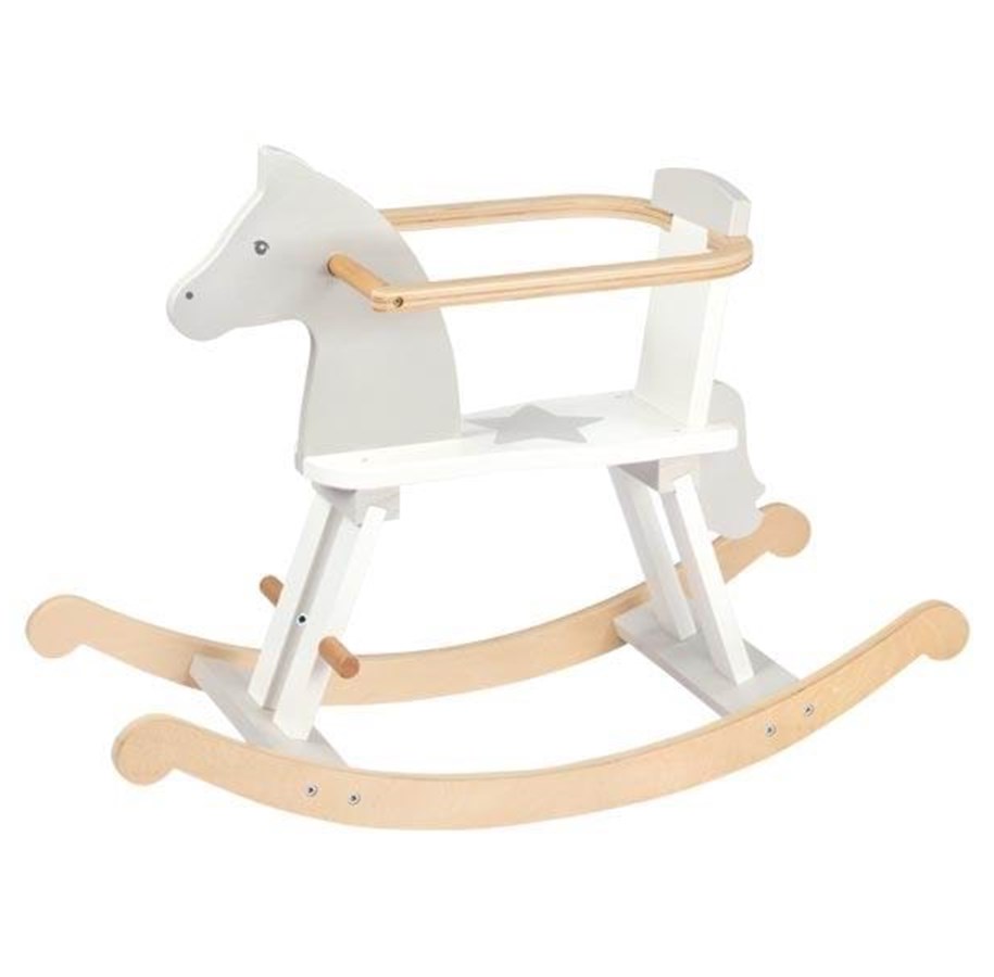 Vauva- ja taaperolelut - Goki Wooden Rocking Horse White - 53933