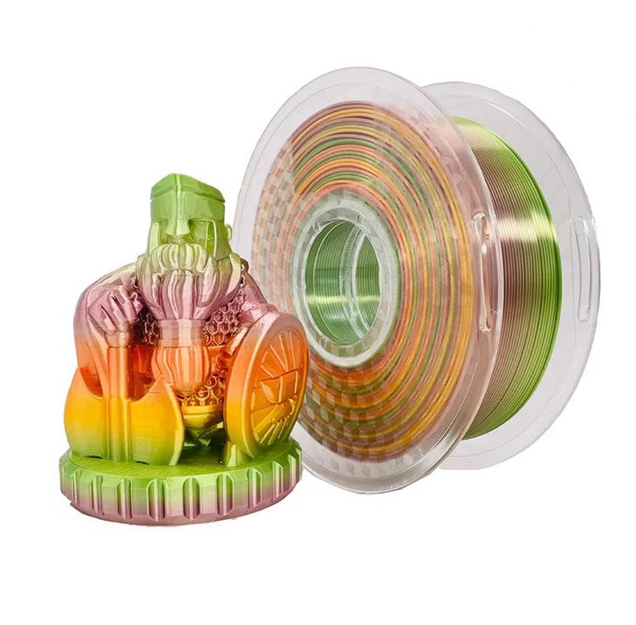 Filamentti/hartsi - 3D-tulostin - CCTree Rainbow-Silk PLA 1.75 mm 1 kg Green - CCPLSRGR