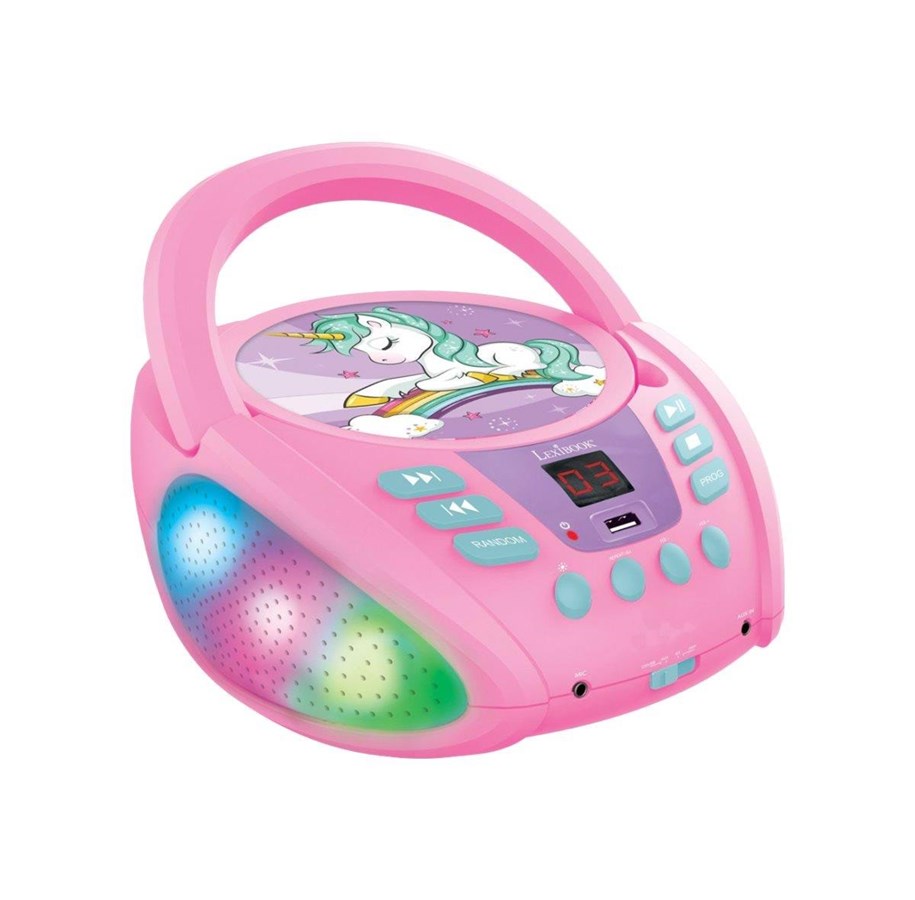 Kannettavat & Bilekaiuttimet - Lexibook Unicorn - boombox - CD Bluetooth - RCD109UNI