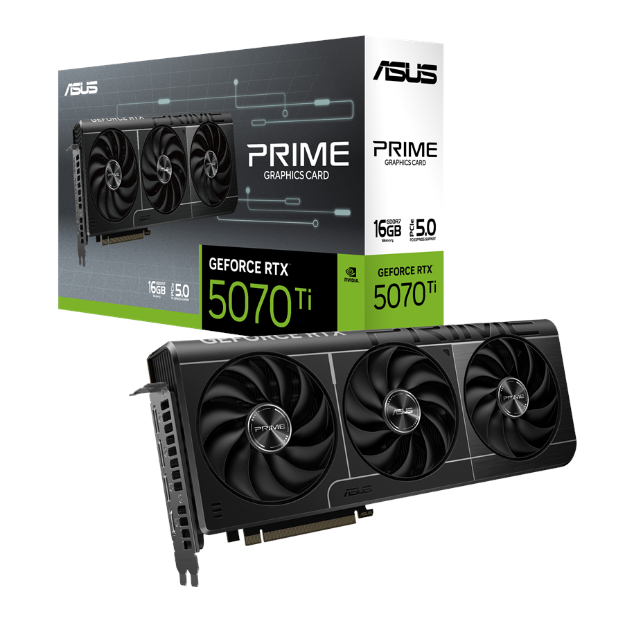 Näytönohjaimet - ASUS GeForce RTX 5070 Ti Prime - 16GB GDDR7 RAM - Näytönohjaimet - 90YV0MF1-M0NA00