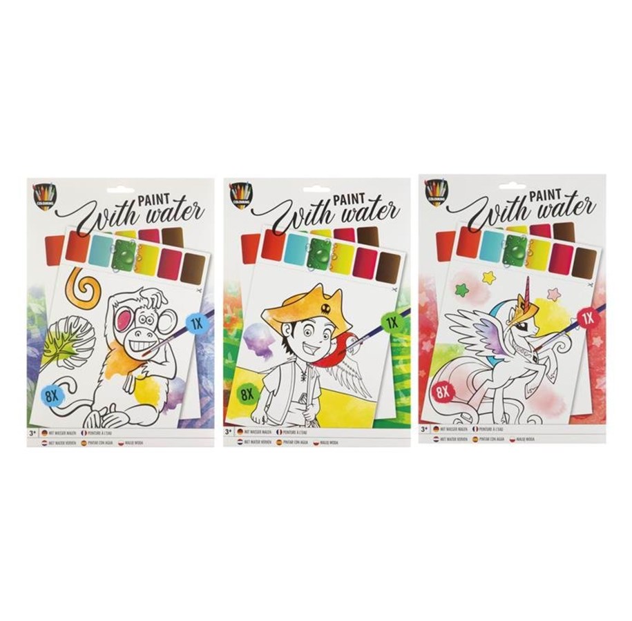 Luovat leikit - Creative Craft Group Painting with Water Theme 12 pcs. - 150103