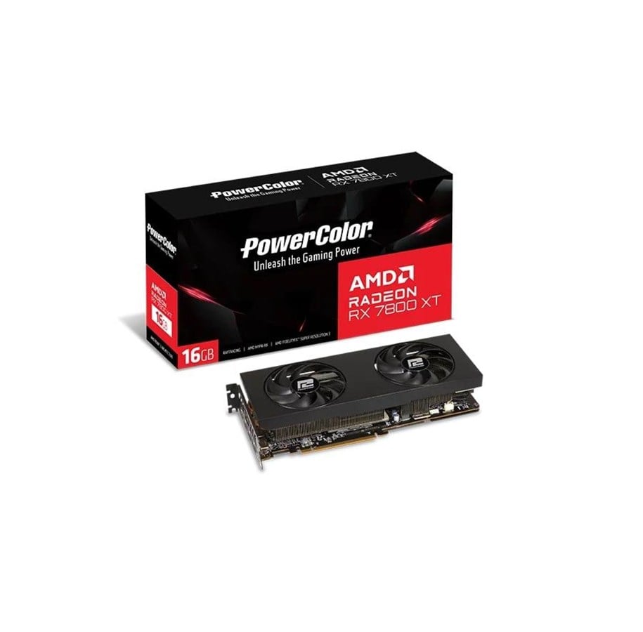 Näytönohjaimet - PowerColor Radeon RX 7800 XT - 16GB GDDR6 RAM - Näytönohjaimet - RX7800XT 16G-P